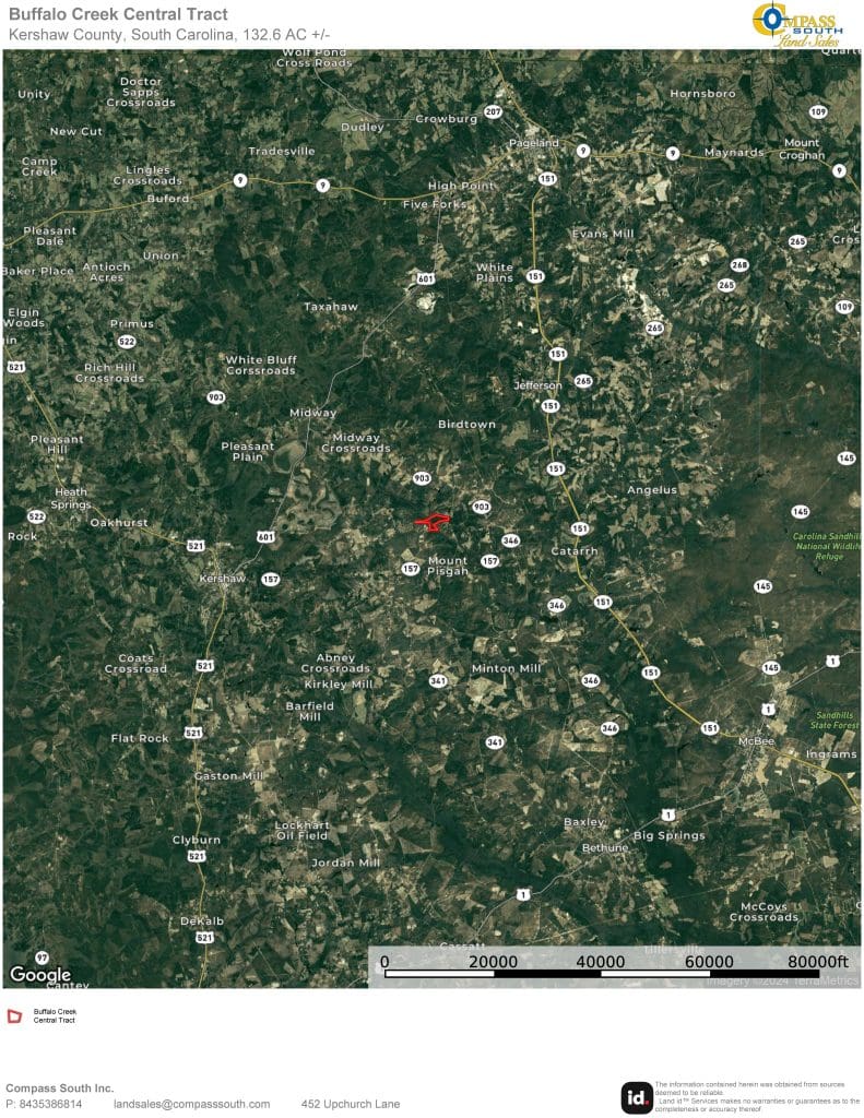 Buffalo Creek Central Tract Location Map 