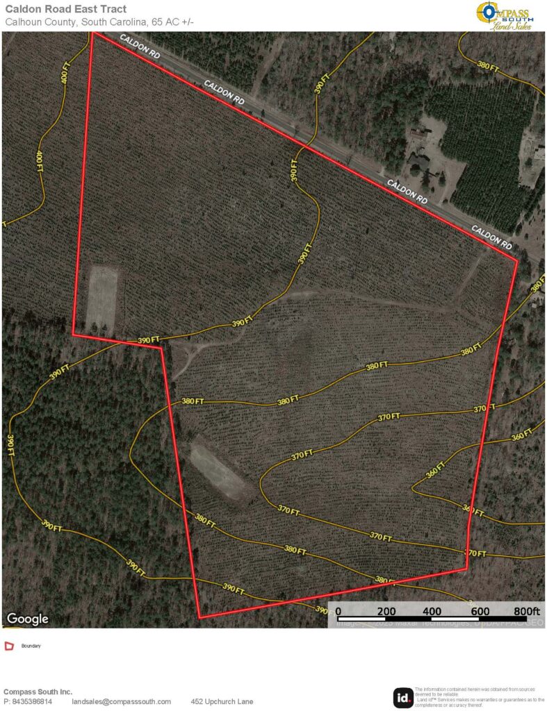 Caldon Road East Tract Aerial Map w Topo 2