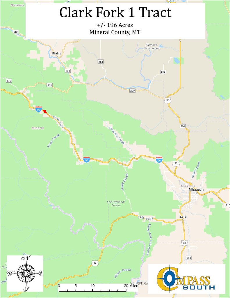 Clark Fork 1 Tract Location Map 
