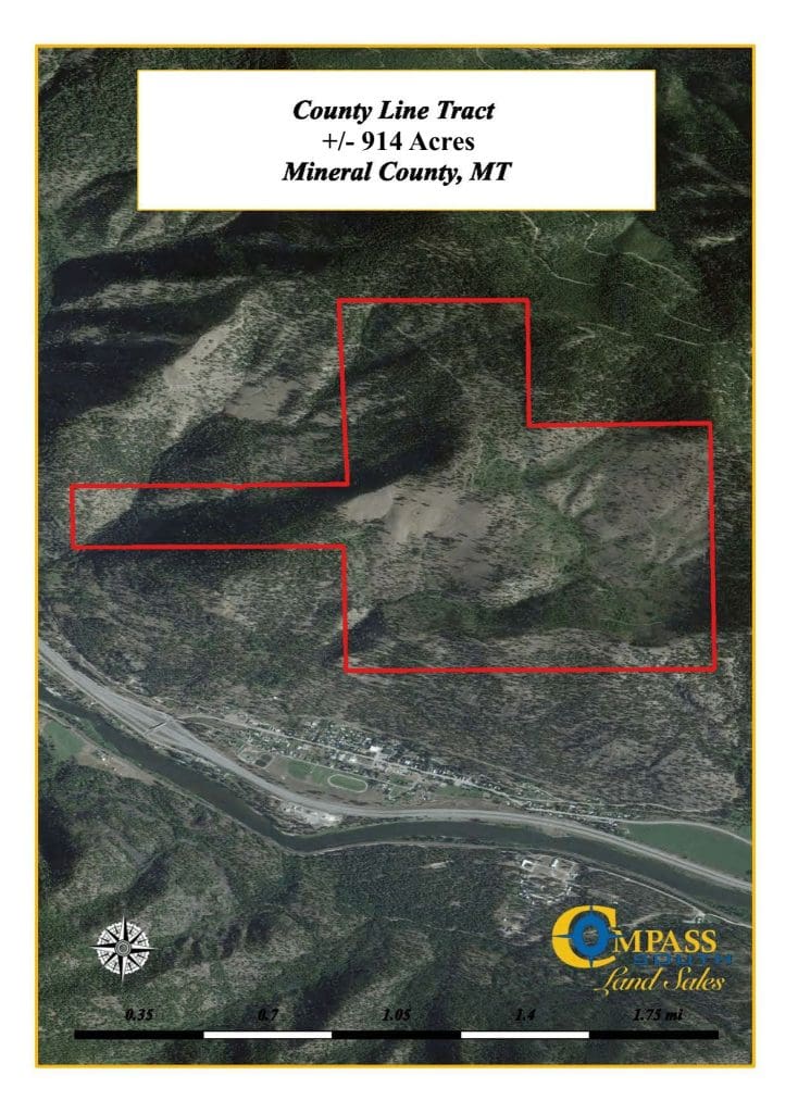 County Line Aerial Montana land for sale