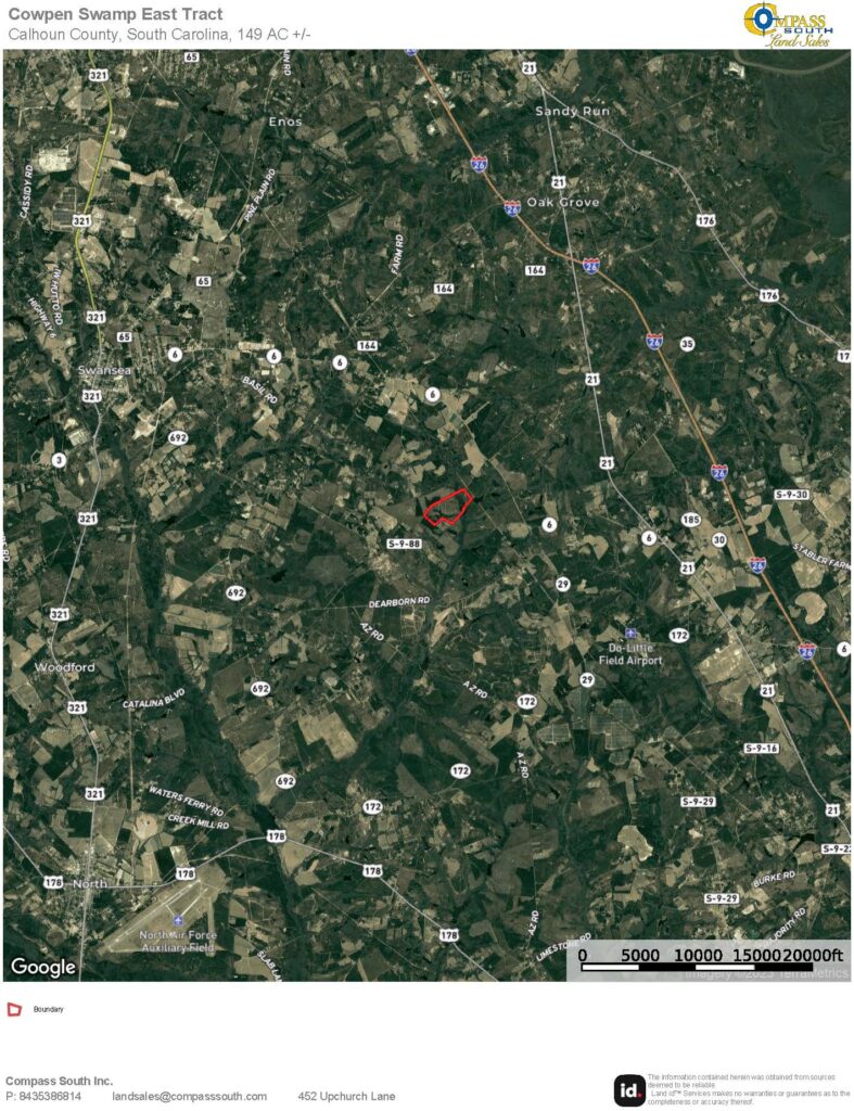 Cowpen Swamp East Tract Location Map 2