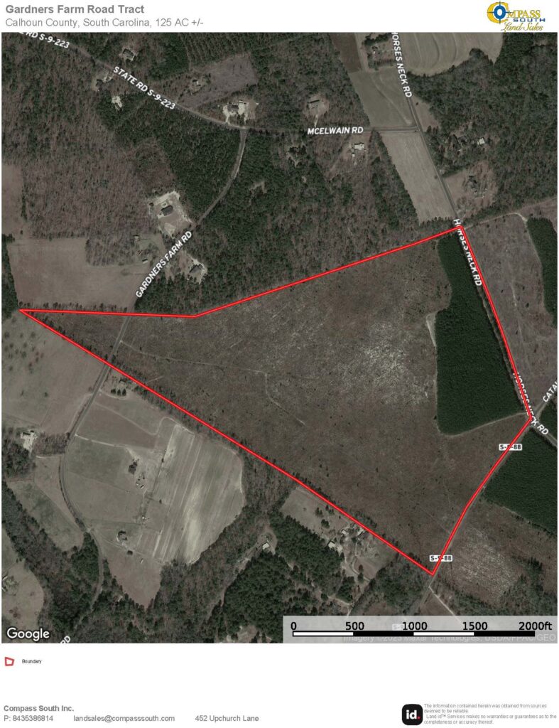 Gardners Farm Road Tract Aerial Map 