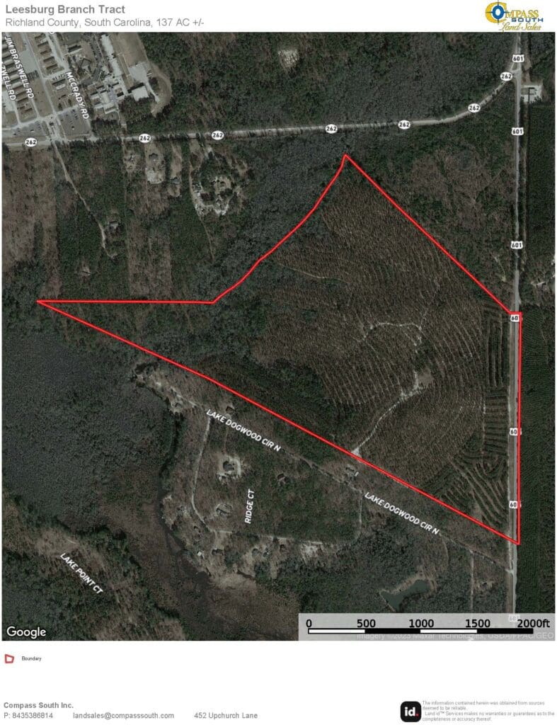 Leesburg Branch Tract Aerial Map 