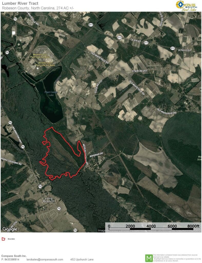 Lumber River Tract Location Map 2