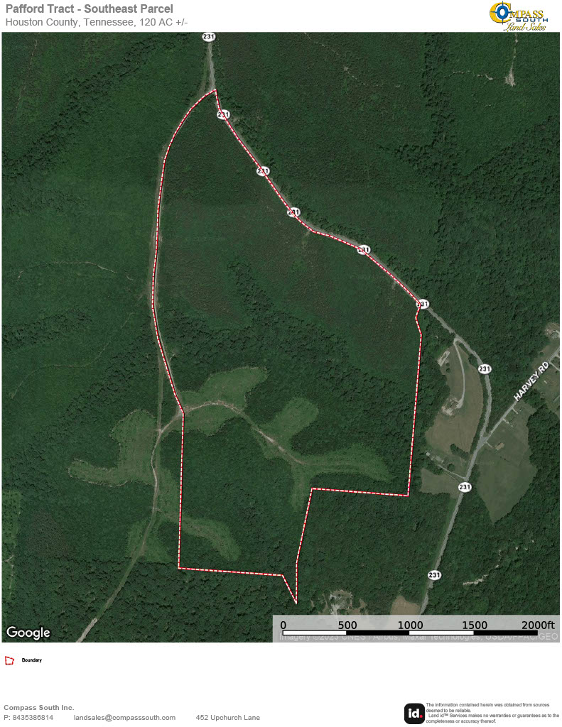 Pafford Tract Southeast Parcel Aerial Map 