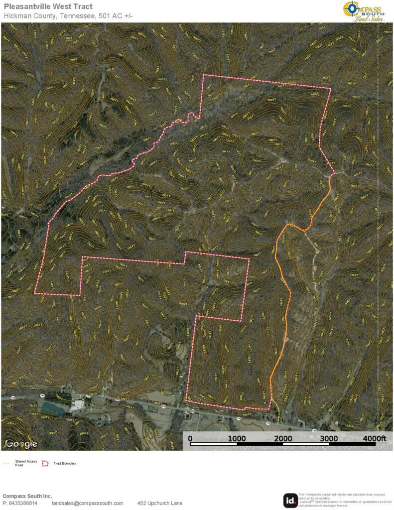 Pleasantville West Tract Topo Map 