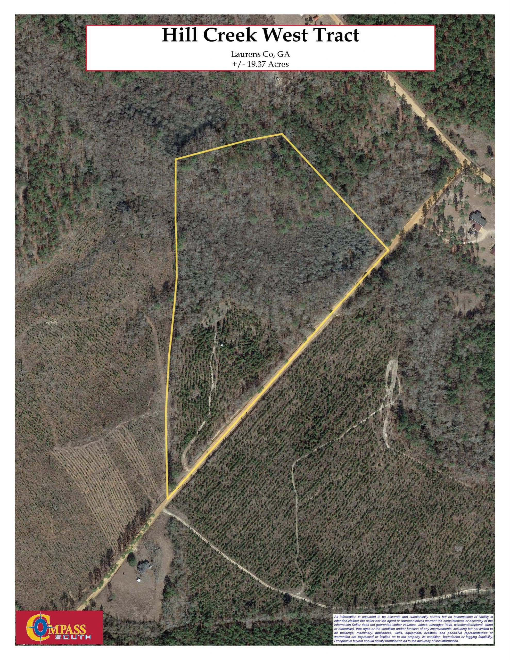 Hill Creek West Aerial Map 