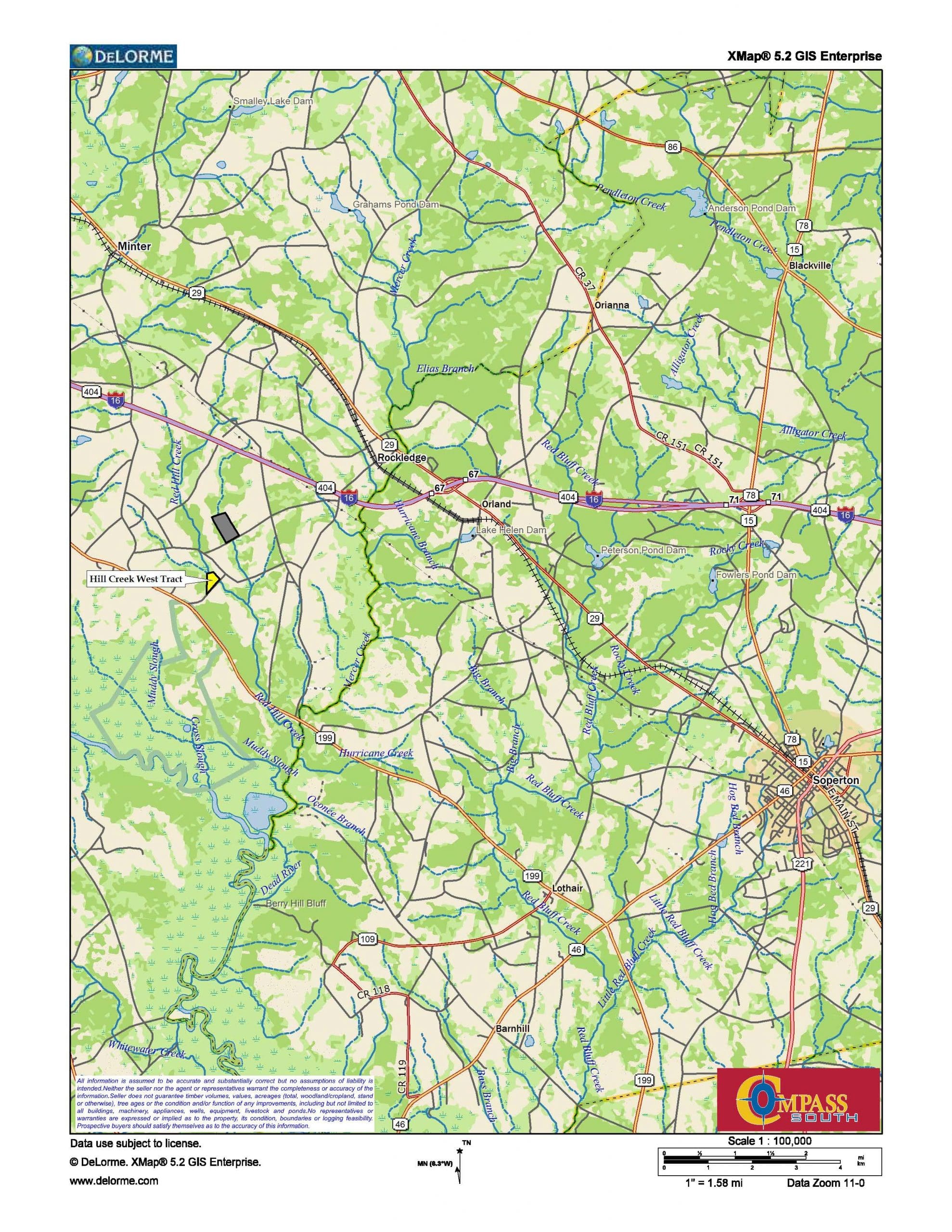 Hill Creek West Location Map 1