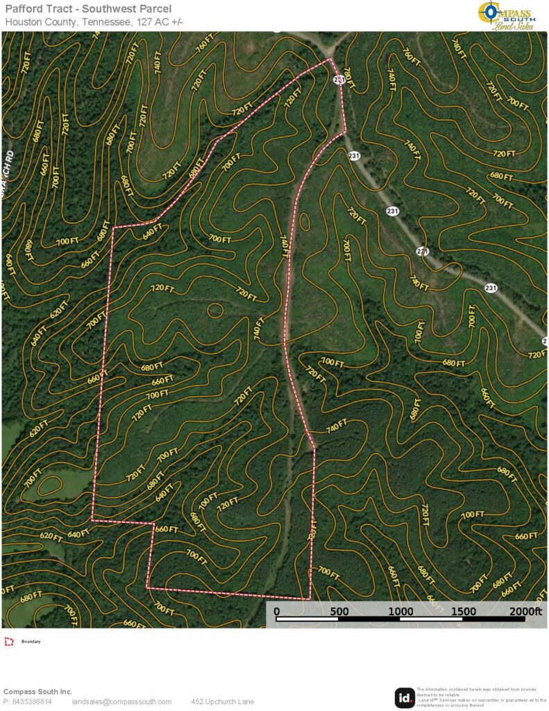 PAFFORD TRACT SOUTHWEST MAP