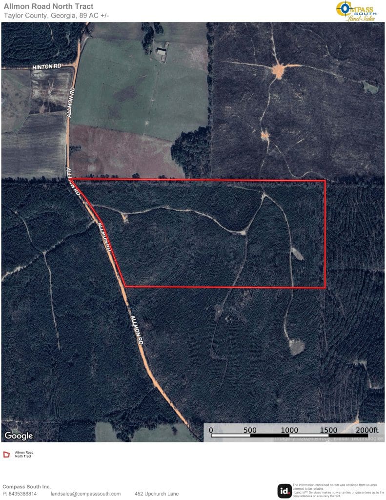 Allmon Road North Tract Aerial Map 