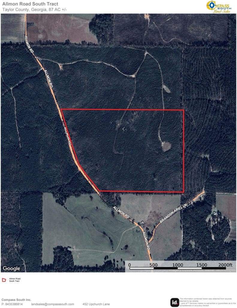 Allmon Road South Tract Aerial Map 