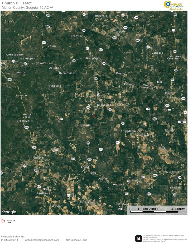 Church Hill Tract Location Map 