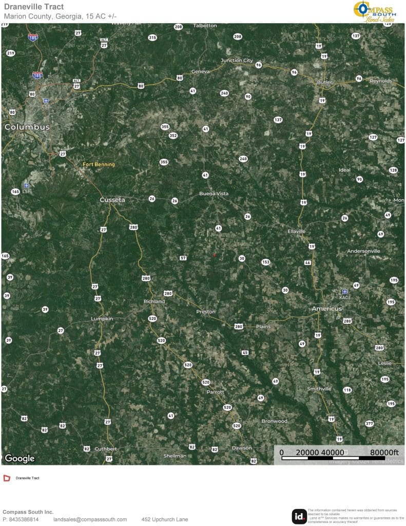 Draneville Tract Location Map 