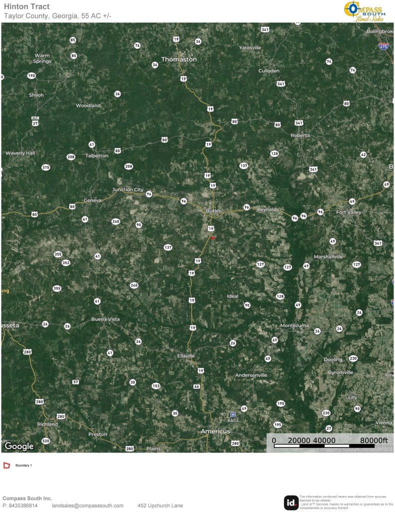 Hinton Tract Location Map 