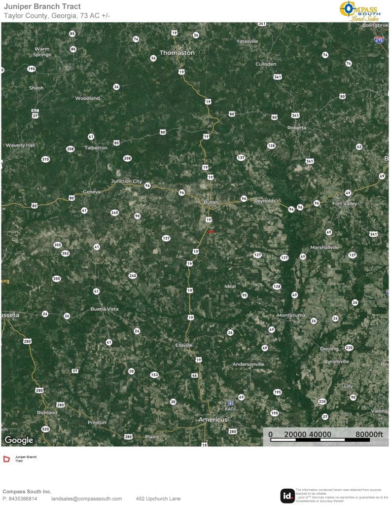 Juniper Branch Tract Location Map