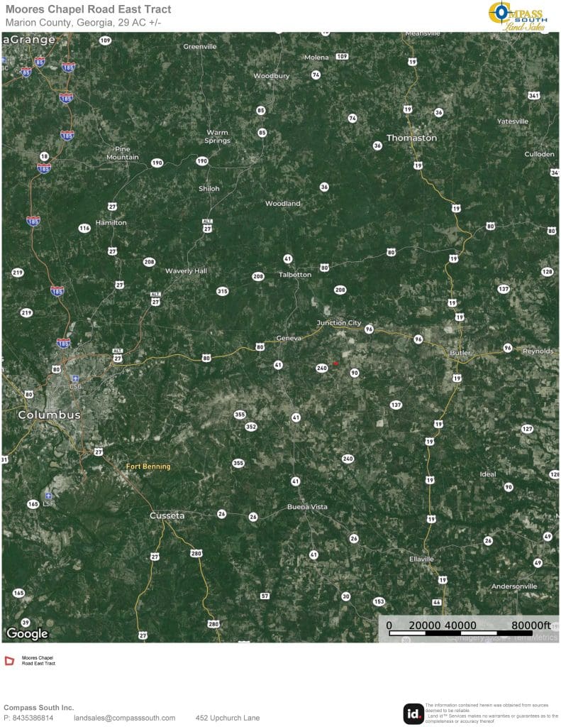 Moores Chapel Road East Tract Location Map 