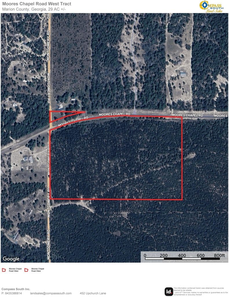 Moores Chapel Road West Tract Aerial Map 