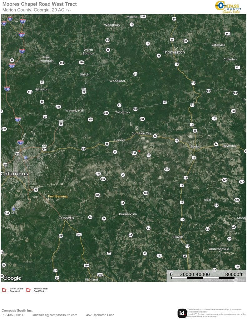 Moores Chapel Road West Tract Location Map