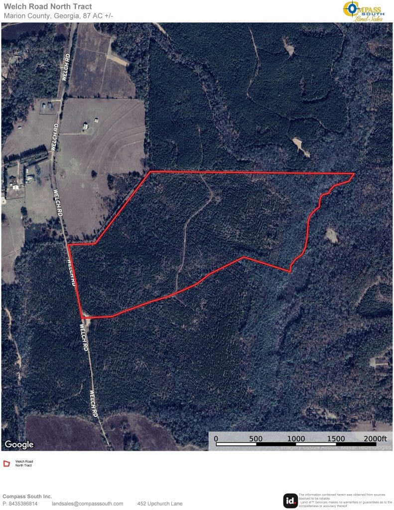 Welch Road North Tract Aerial Map