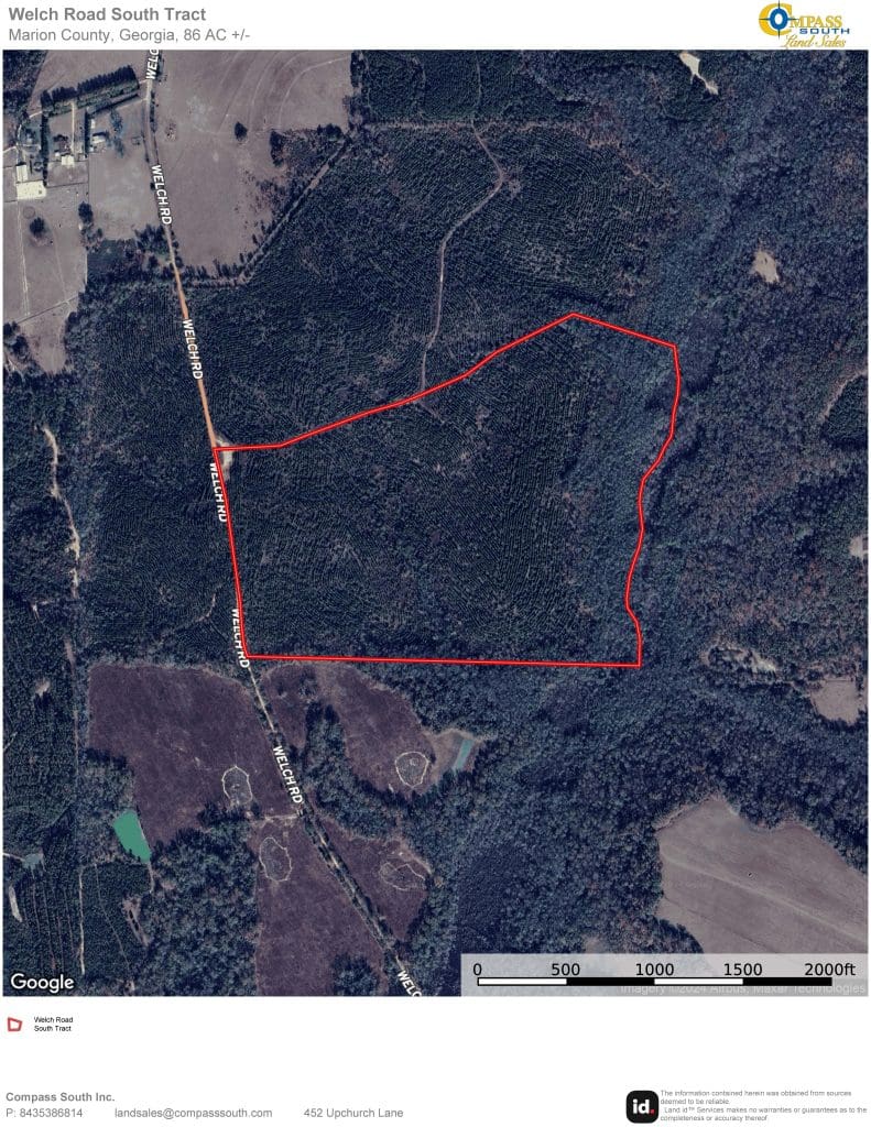 Welch Road South Tract Aerial Map 