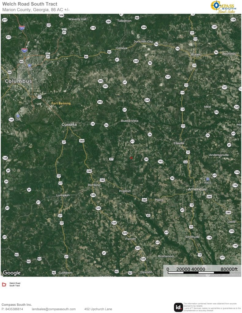 Welch Road South Tract Location Map 