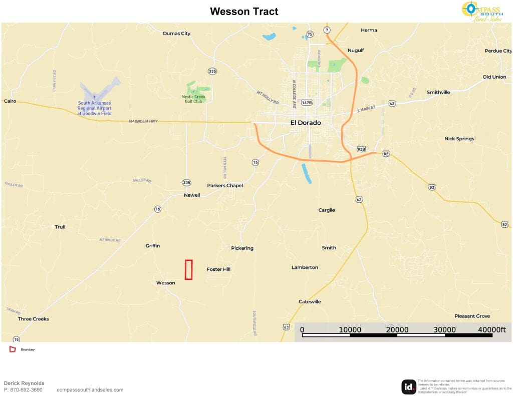 Wesson Tract Location Map 