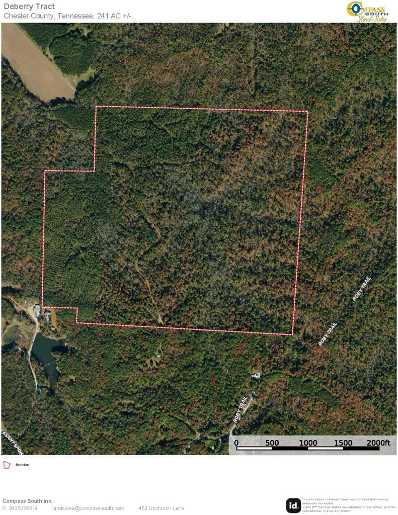 Deberry Tract Aerial Map 