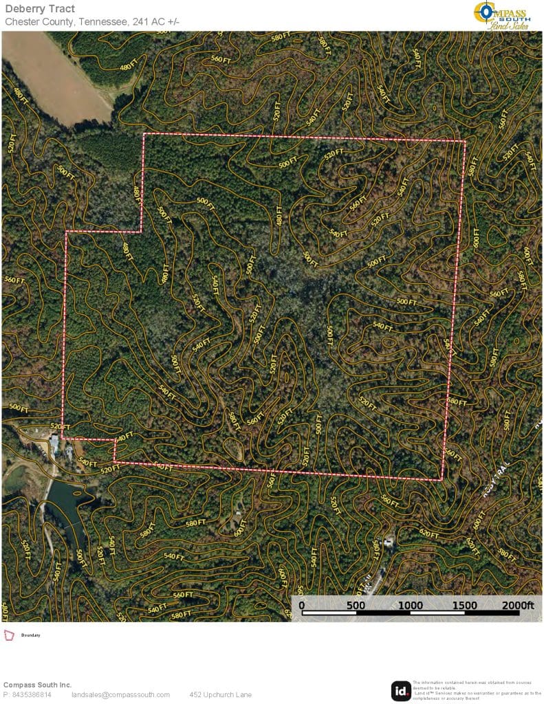 Deberry Tract Topo Map 