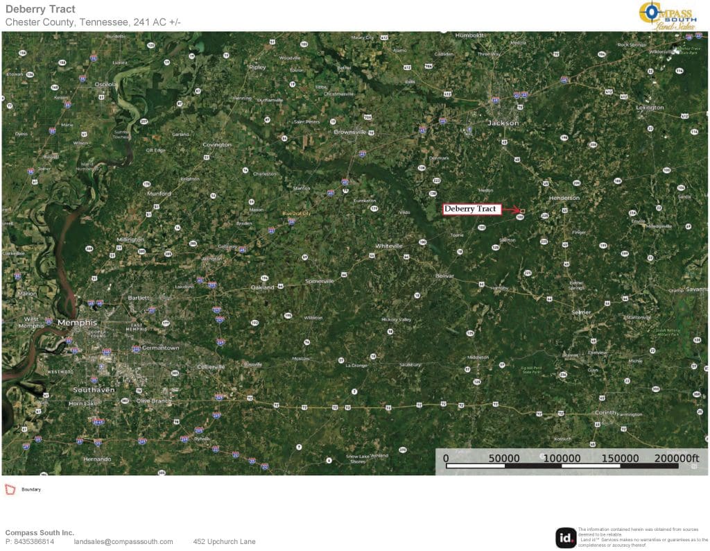 Deberry Tract Location Map 