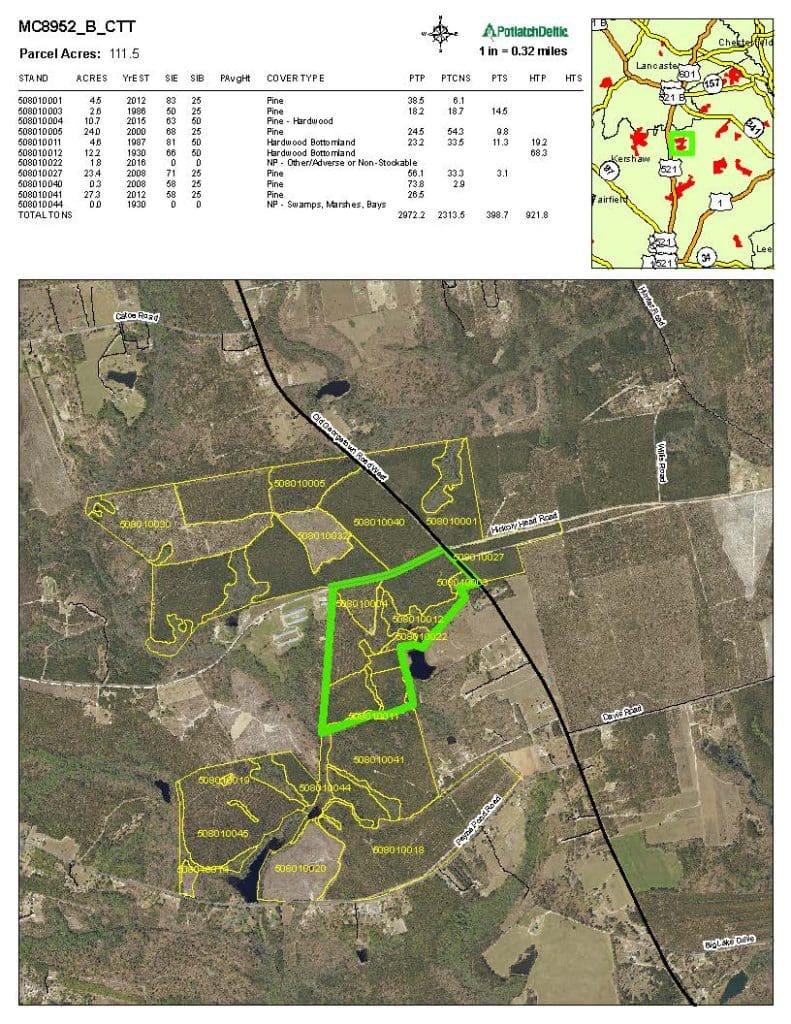 Quarter Branch Tract Type Map 