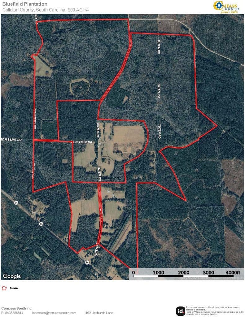 Bluefield Plantation Aerial Map South Carolina land for sale