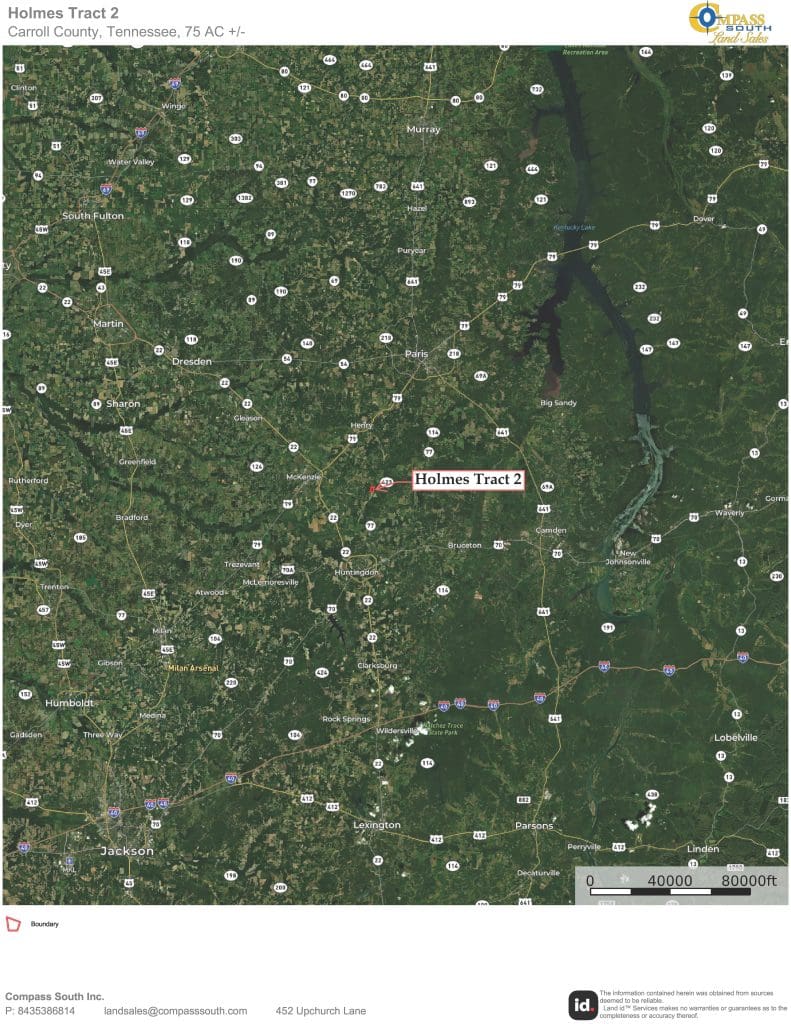 Holmes Tract 2 Location Map 2 Tennessee land for sale