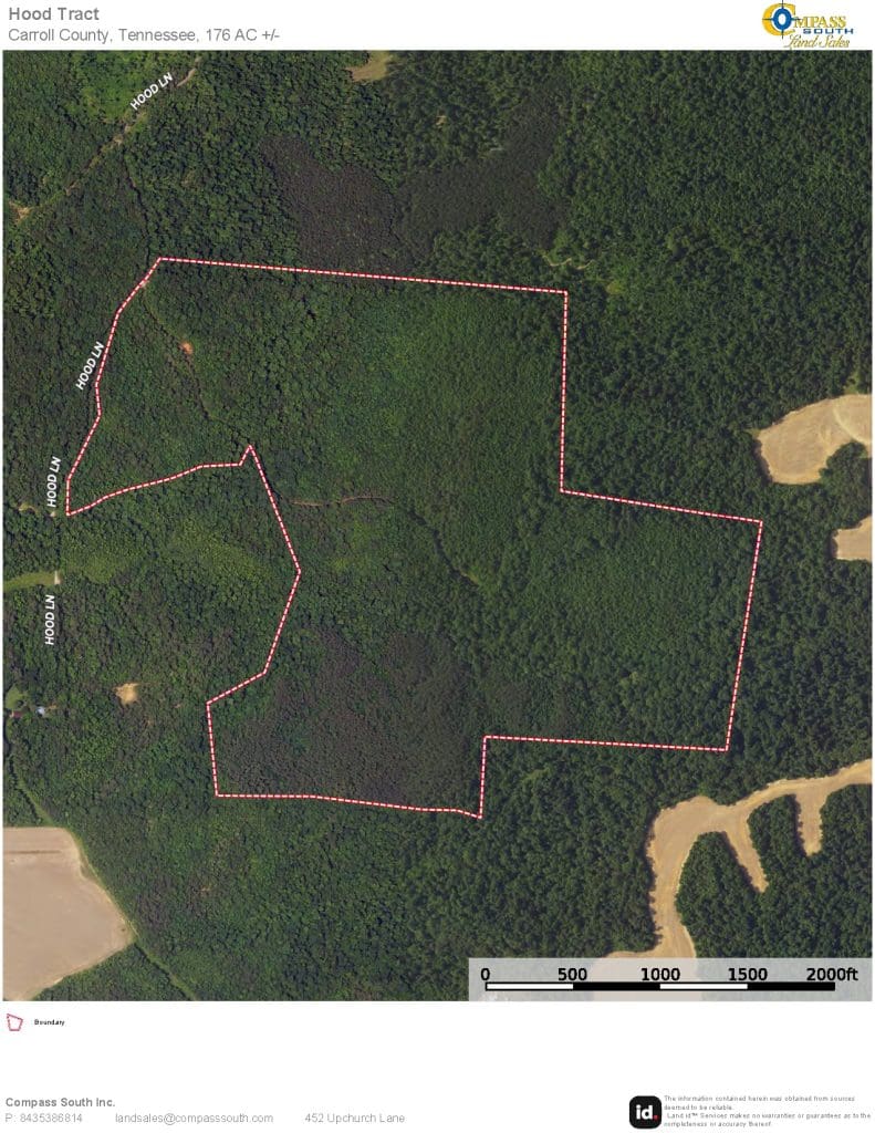 Hood Tract Aerial Land for Sale in Tennessee