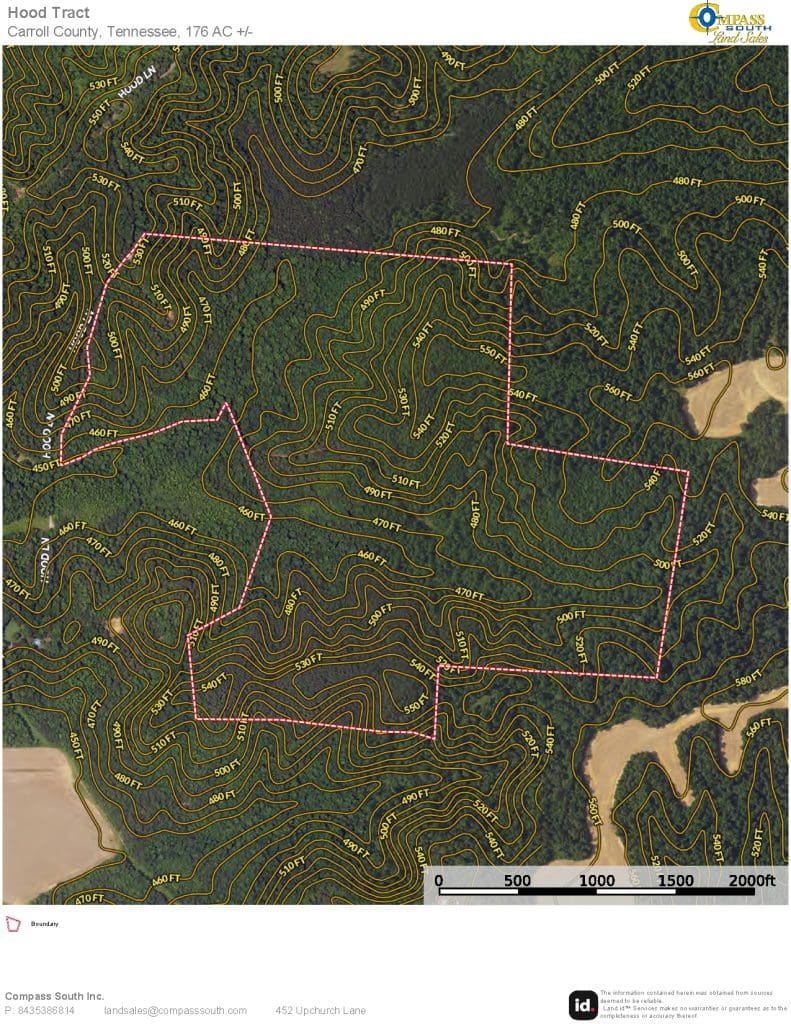 Hood Tract Topo Land for Sale in Tennessee 