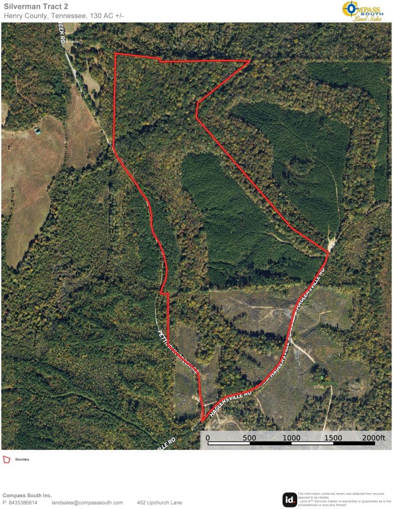 Silverman Tract 2 Aerial Map Tennessee land for sale