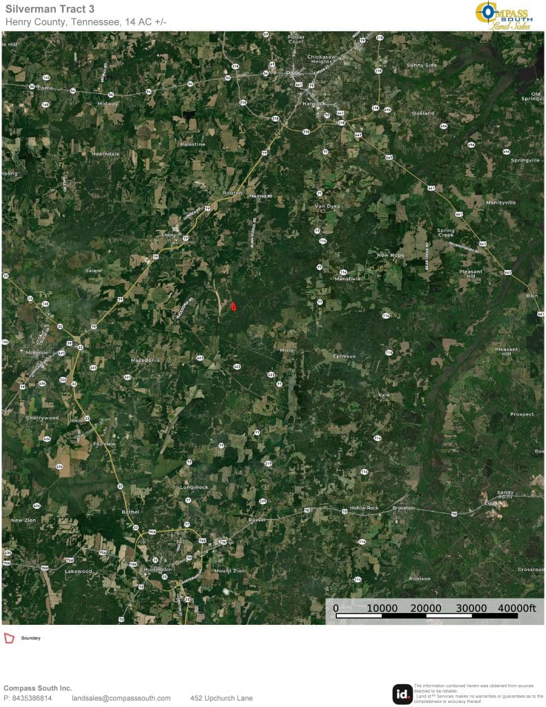 Silverman Tract 3 Location Map 
Tennessee land for sale