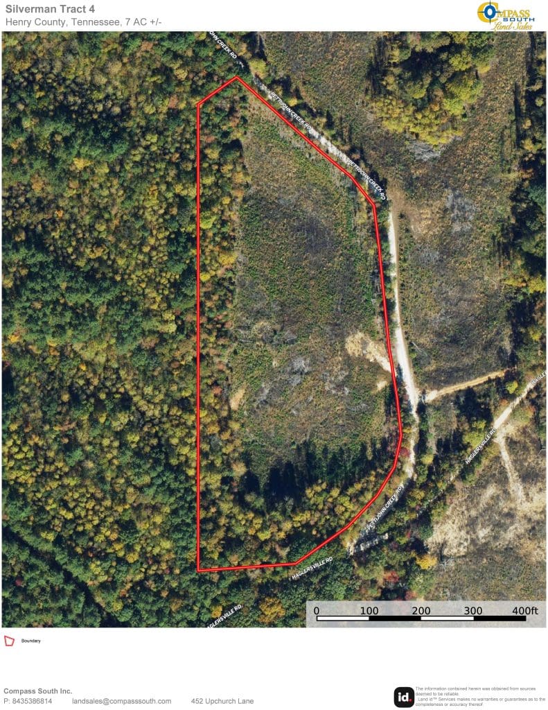 Silverman Tract 4 Aerial Map Tennessee land for sale