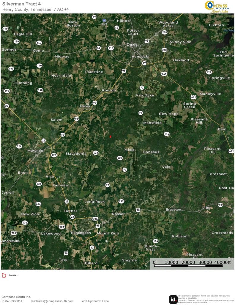 Silverman Tract 4 Location Map 1 Tennessee land for sale