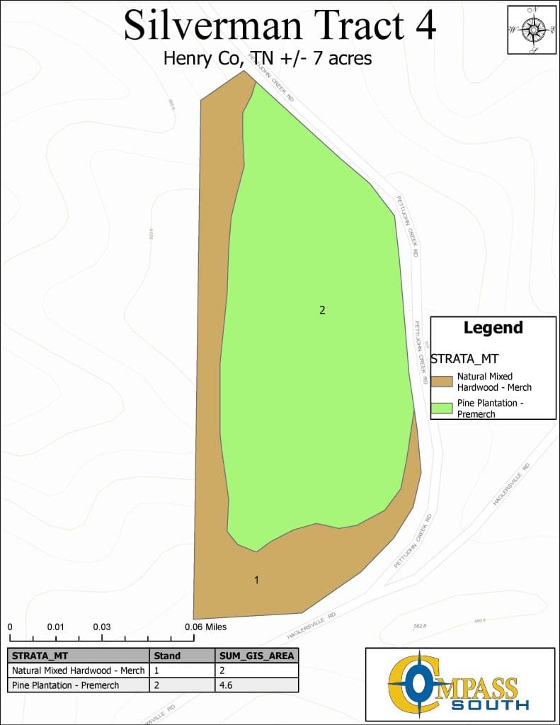 Silverman Tract 4 Type Map Tennessee land for sale