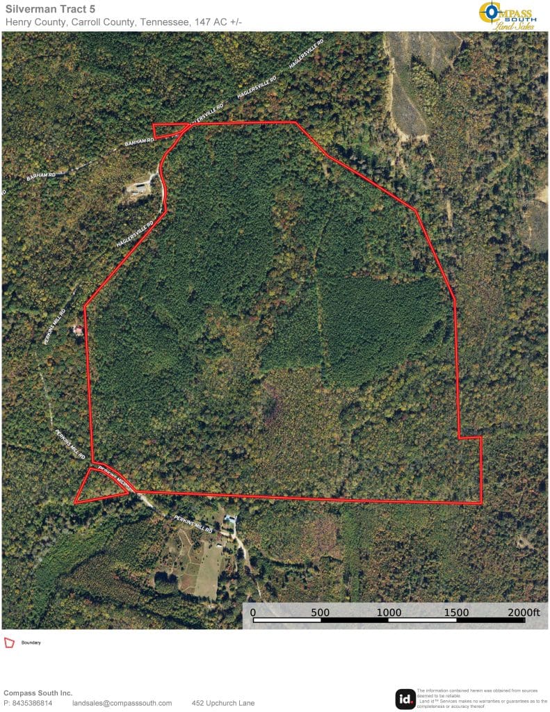 Silverman Tract 5 Aerial Map Tennessee land for sale