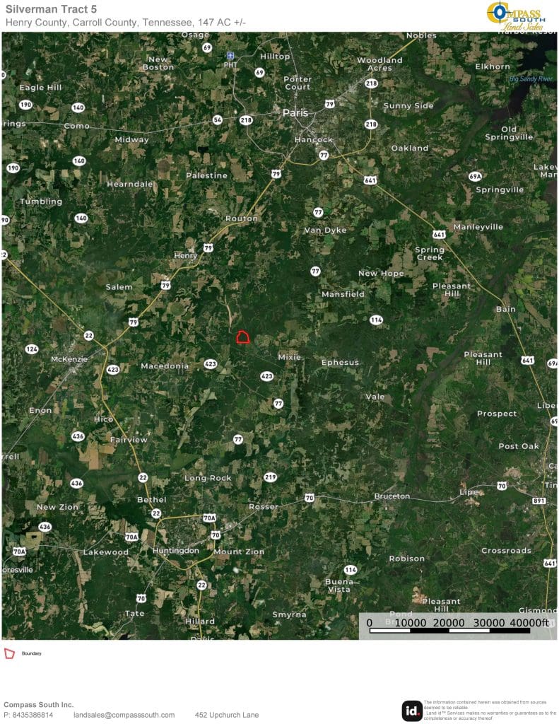 Silverman Tract 5 Location Map 1 Tennessee land for sale