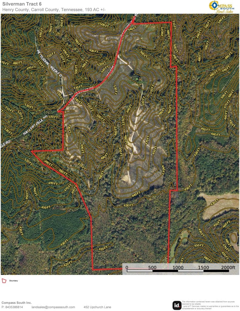 Silverman Tract 6 Aerial Contour Map 