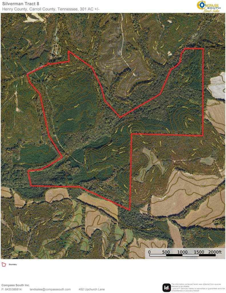 Silverman Tract 8 Aerial Contour Map 