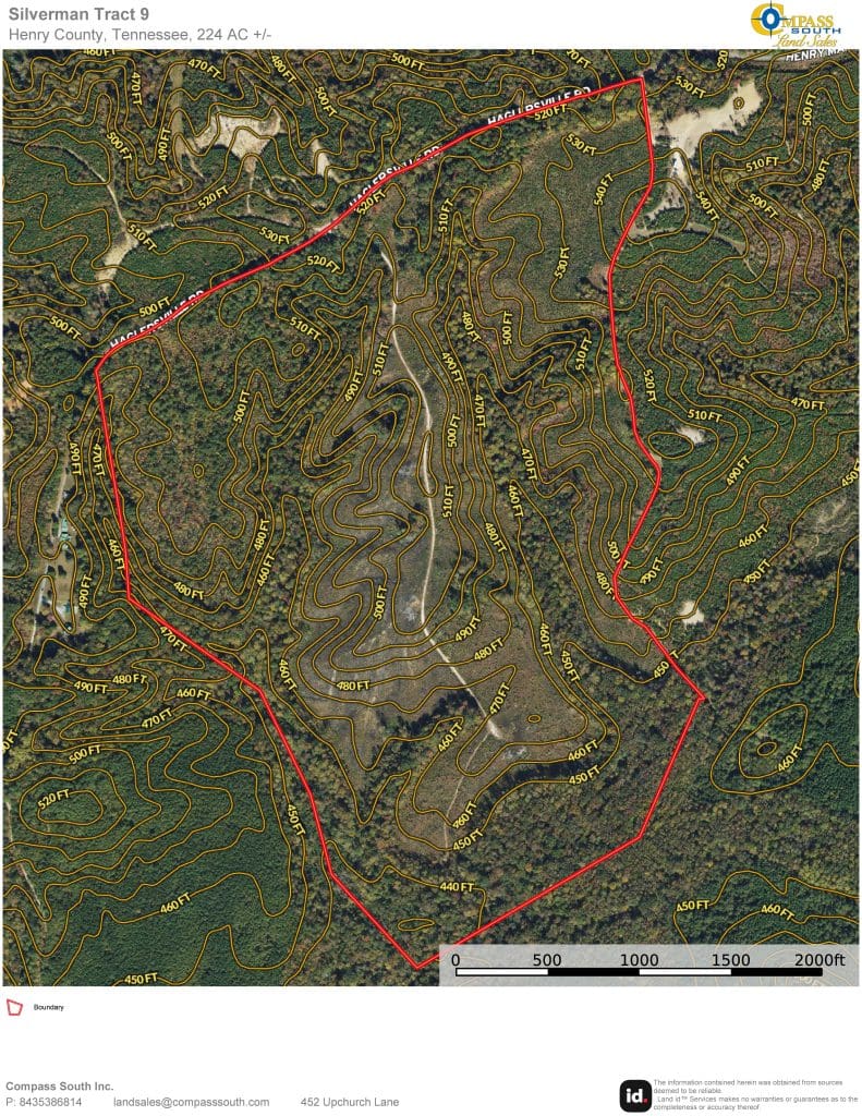 Silverman Tract 9 Aerial Contour Map 