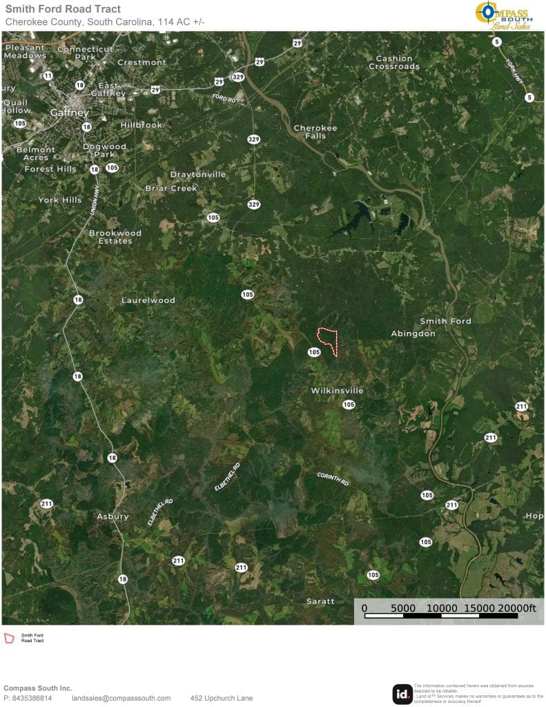 Smith Ford Road Tract Location Map 2 Land for Sale in South Carolina