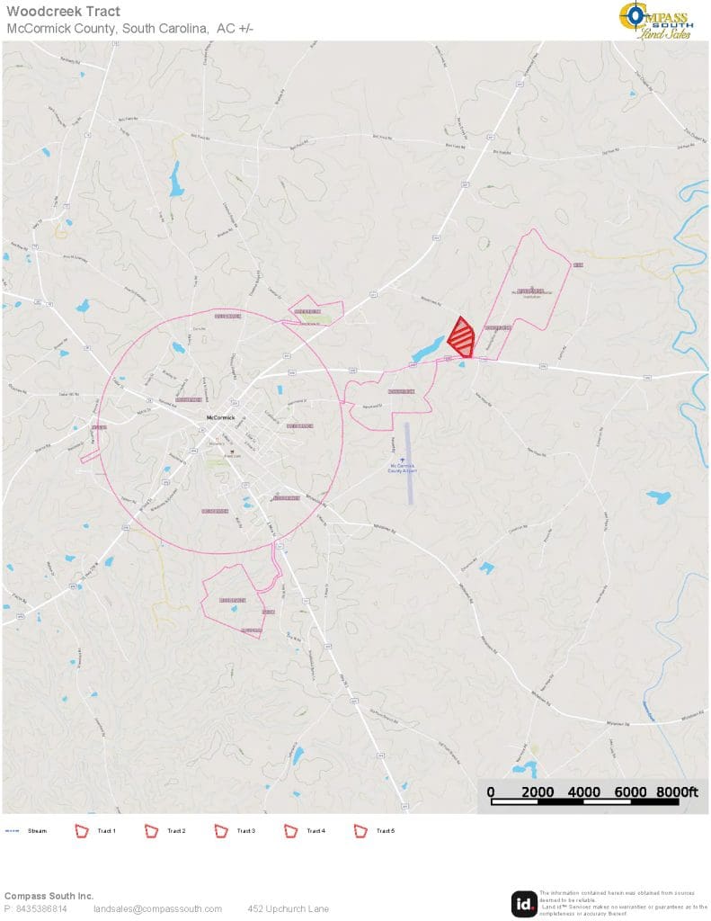 Woodcreek Tract 2 Location Map
South Carolina land for sale