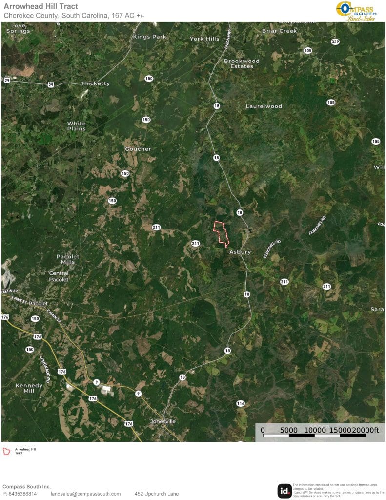 Arrowhead Hill Tract Location Map 1 South Carolina land for sale