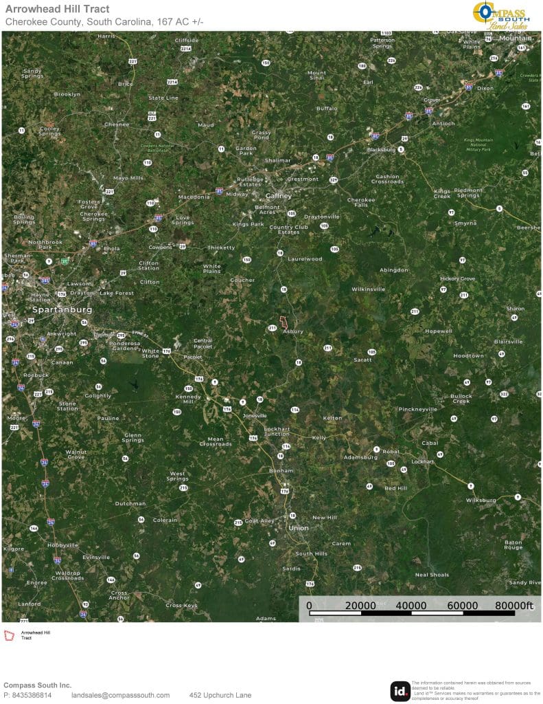 Arrowhead Hill Tract Location Map 2 South Carolina land for sale