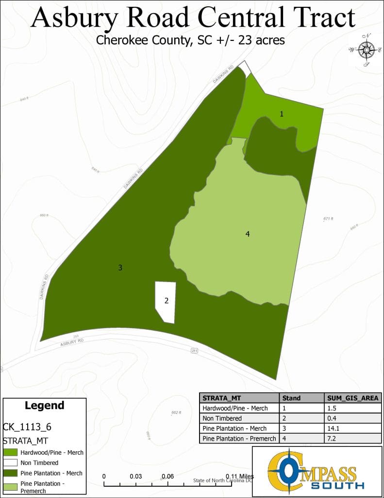 Asbury Road Central Tract Type South Carolina land for sale