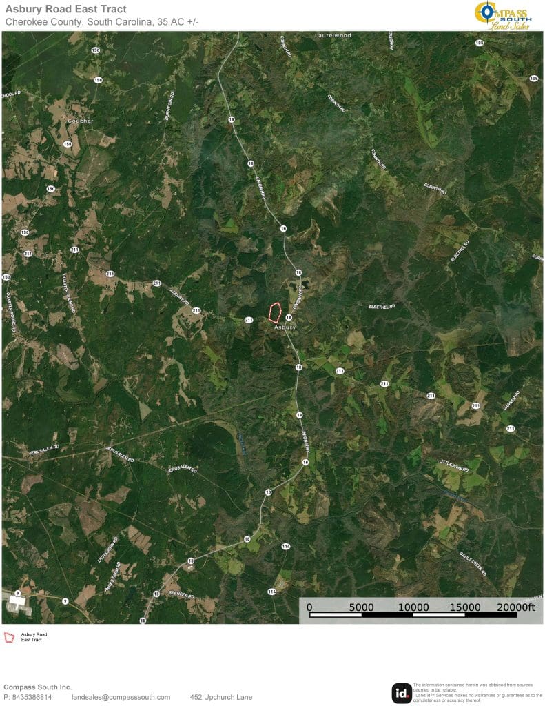 Asbury Road East Tract Location Map 1 South Carolina land for sale